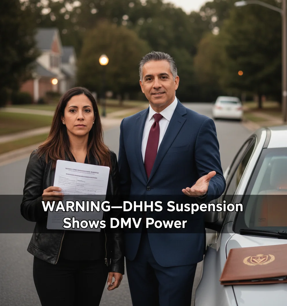 traffic ticket lawyer NC: WARNING—DHHS Suspension Shows DMV Power